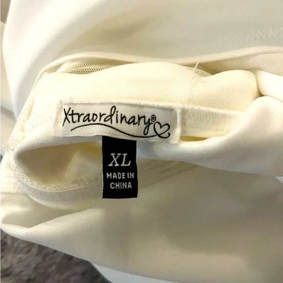 NWT Xtraordinary White Bodycon Mini Dress, Sheer Mesh Back, XL Juniors, 8 womens - Picture 15 of 16